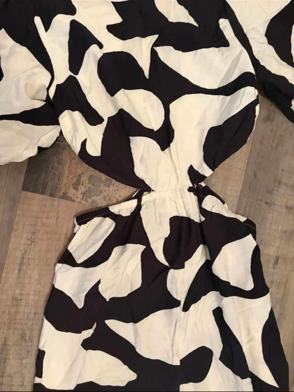 Abercrombie and Fitch Black & White Cutout Maxi Dress